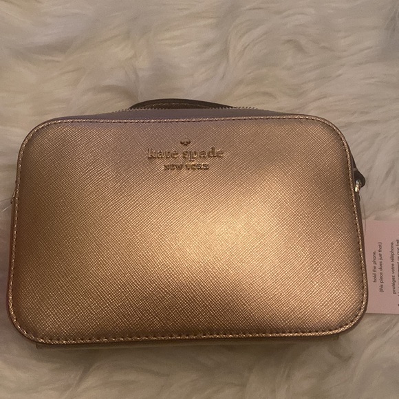 New Kate Spade Staci Mini Camera Bag Crossbody Shoulder Purse Rose Gold - Picture 8 of 8